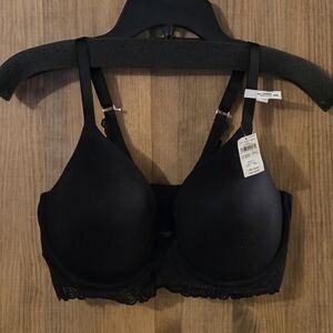 Aerie Elegant Black Lace Trim Bra